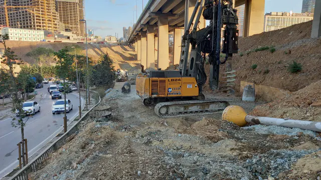 Çetin Forekazık fore kazık makinesi şantiyede